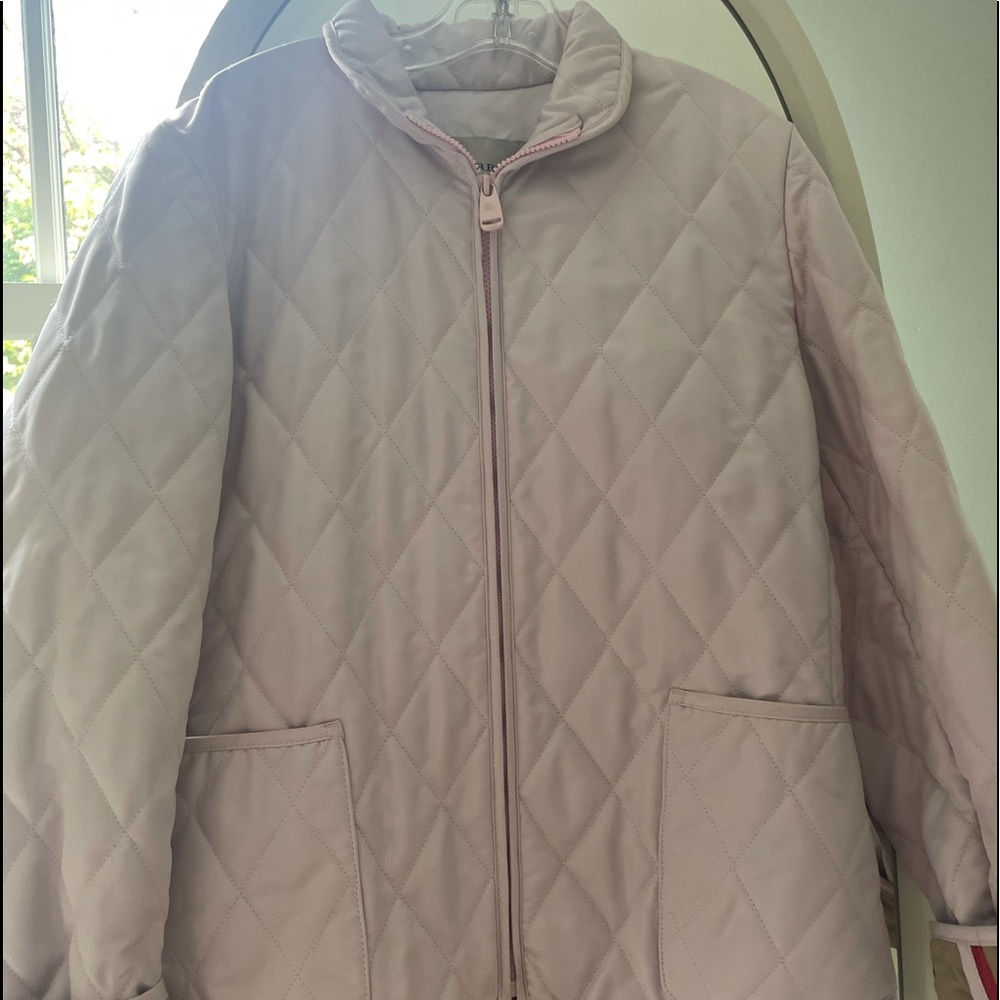 Burberry Girls size 10 pink zipper quilted jacket